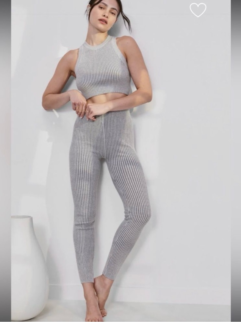 Lunya Ribbed ORGANIC Cotton SILK blend High-Waist Knit Leggings